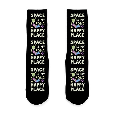 Space is my Happy Place Socks